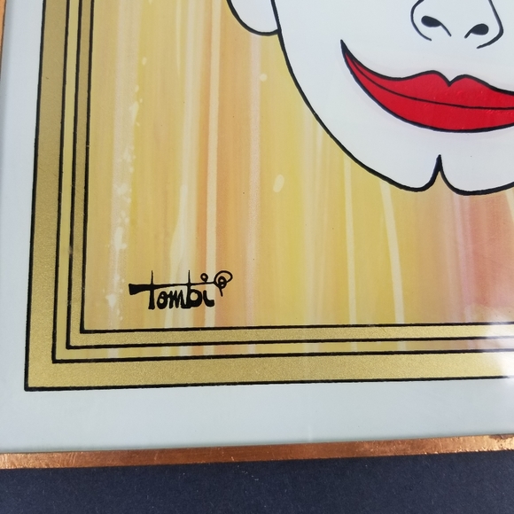- Glass painting signed Tombi - Picture 3 of 7